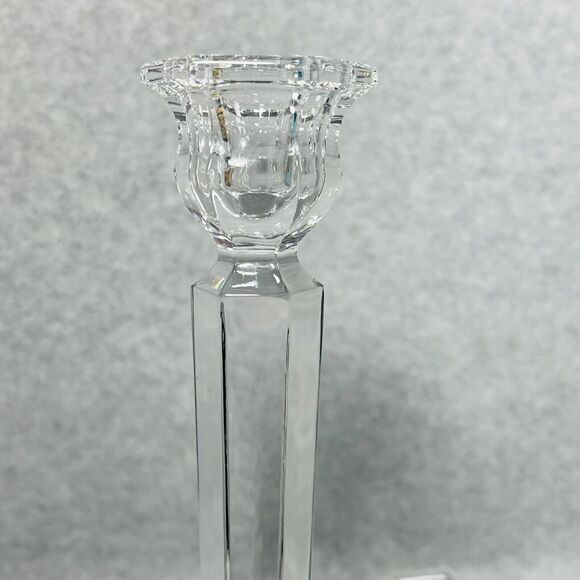 Pair of Mikasa Lead Crystal Cambridge Candleholders Candle Sticks‎ 6.75” - 9.75” - Picture 7 of 10